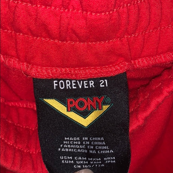 Forever 21 Pony Red Sweatpants - Picture 5 of 5